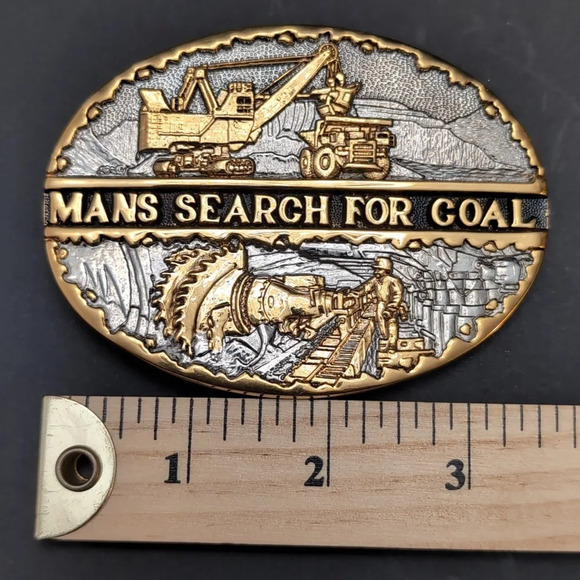 Mans Search for Coal, Award Design Medals Men's Advertiser's Buckle. - Picture 5 of 6